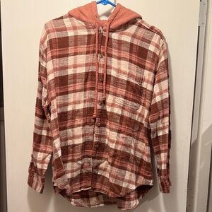 Women’s American Eagle Hooded Flannel